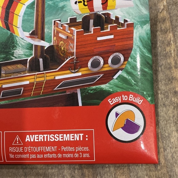 New 3D Art Pirate Ship Kids Craft by Creative Kids - Picture 3 of 4